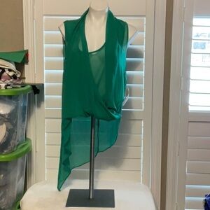 Hot & Delicious Teal Asymmetrical Blouse